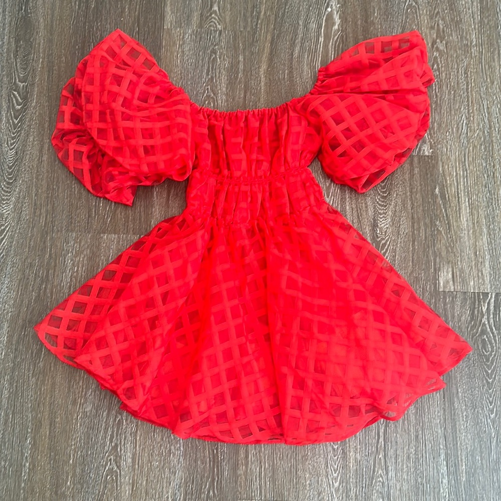 Petal&Pup off shoulder red dress